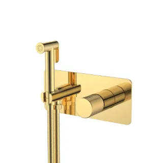 Гигиенический душ со смесителем Boheme Stick Spirale 127-GG.4 золото